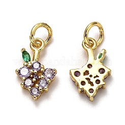 Adornos de latón micropavé de circonia cúbica&nbsp;ZIRC-H119-05G