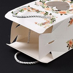 Coffrets cadeaux en papier rectangle avec corde à poignée&nbsp;X1-CON-B010-02B