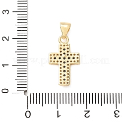 Pendentifs avec zircon cubiques à micro-pavés en laiton&nbsp;CU-CJC290F-01B-G-RS