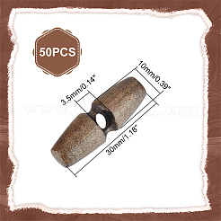 50 Stück 1-Loch-Holzknöpfe&nbsp;BUTT-UN0001-27A