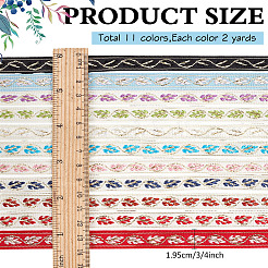 22 Yards 11 Farben Polyesterbänder&nbsp;SRIB-ME0001-07