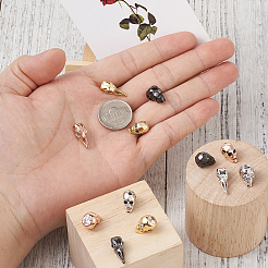 Perles de zircone cubique en laiton micro pavé halloween&nbsp;ZIRC-TA0001-05