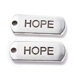 (defekter Restposten: Blister) Inspirierende Botschaftsanhänger aus Legierung im tibetischen Stil&nbsp;TIBEP-XCP0001-02