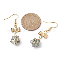 Orecchini pendenti con stella di vetro&nbsp;EJEW-JE05548-03