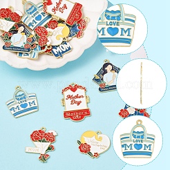 24 pendentif en alliage émaillé pour la fête des mères&nbsp;FIND-FS0003-90