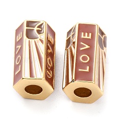 Perle di smalto in ottone&nbsp;X-KK-M218-05G-RS
