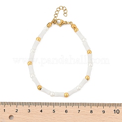 Braccialetti con perline in acciaio inossidabile 304 per donna&nbsp;BJEW-M056-08G-01