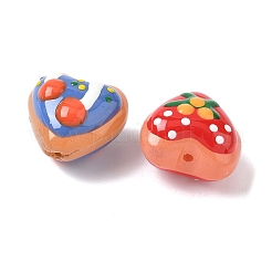 Peinture cuite perles d'émail en verre&nbsp;LAMP-D303-02