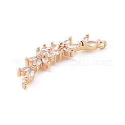 Verbindungsanhänger mit durchsichtigem Zirkonia-Pavé aus Messing&nbsp;ZIRC-K088-01KCG