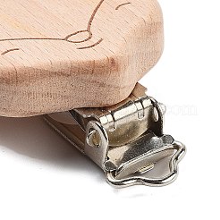 Attache tétine en bois de hêtre&nbsp;AJEW-M015-01A