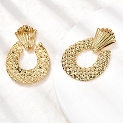 Pendientes colgantes ovalados de acero inoxidable 304&nbsp;EJEW-K268-40G