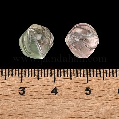 Perles de verre transparentes bicolores&nbsp;GLAA-H041-02D