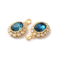 Pendentifs avec zircon cubiques à micro-pavés en laiton&nbsp;KK-M243-01G