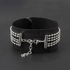 Bracciale multifilo con catene a sfere in acciaio inossidabile 304 per donna&nbsp;BJEW-G669-11S