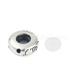 925 perline europee in argento sterling con zirconi cubici colorati&nbsp;STER-R005-01AS-06