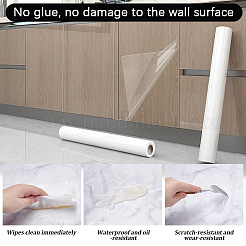 1 rouleau d'autocollants muraux statiques en PP&nbsp;DIY-SP0007-25A