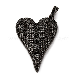 Pendentifs avec zircon cubiques à micro-pavés en laiton&nbsp;KK-U076-17MC