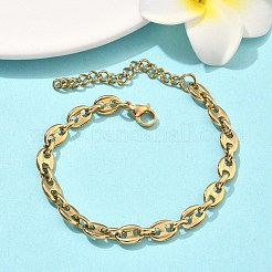 Bracciali a catena in acciaio inossidabile 304 con chicchi di caffè per donna&nbsp;BJEW-B169-02G