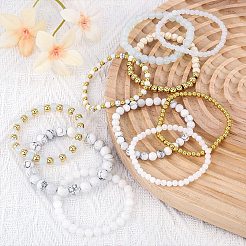 10 stücke 10 arten runde natürliche gefärbt malaysia jade & weiß jade&nbsp;BJEW-SW001578
