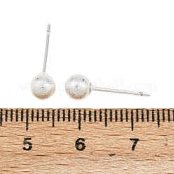Boucles d'oreilles rondes en laiton&nbsp;EJEW-C171-01C-S
