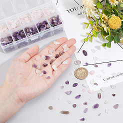 Natürliche Amethyst und natürliche Rosenquarz-Chips Perlen&nbsp;G-PH0031-02