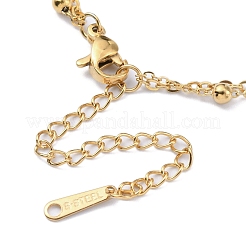 Bracelet multibrins double couche en acier inoxydable 304 avec chaînes câble et satellite&nbsp;BJEW-E092-04G