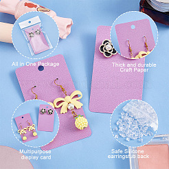 120 porte-cartes en papier kraft vierge pour boucles d'oreilles&nbsp;DIY-PH0009-96A