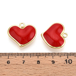 Pendentifs d'émail en laiton &nbsp;KK-N265-07G