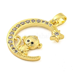 Messing micro pave klare zirkonia anhänger&nbsp;FIND-Z044-03D