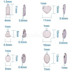 Set di ciondoli con targhette vuote stampate in acciaio inossidabile 304&nbsp;STAS-PH0007-01