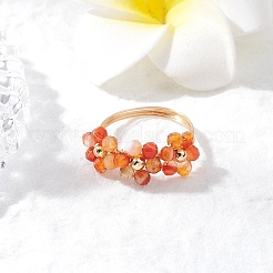 4 anello con pietre preziose naturali&nbsp;RJEW-TA00198
