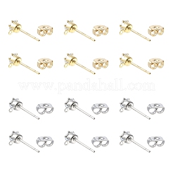 16 Stück Ohrstecker aus Messing&nbsp;KK-FS0001-58