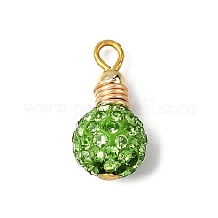 8 Stück handgefertigte Polymer Clay Pavé-Strass-Anhänger&nbsp;PALLOY-JF04430-02