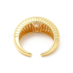 Strass-Herz Herz offener Manschettenring&nbsp;RJEW-D076-01G