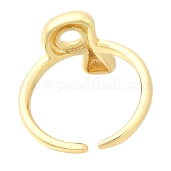 Anillos de puño abiertos de latón chapado en rack&nbsp;RJEW-S394-01G-P