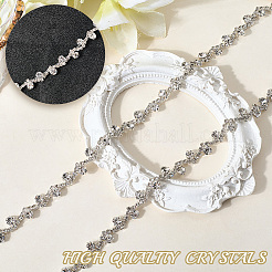 Chaînes en verre strass et tasses en fer en forme de S&nbsp;DIY-WH20032-25S-01