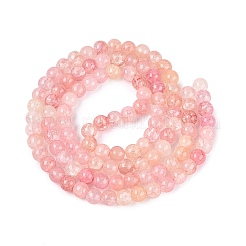 Perles de verre craquelé cuites au four&nbsp;GLAA-Q106-03A-22