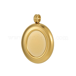 304 Edelstahlanhänger Cabochonfassung&nbsp;STAS-OY009-59G