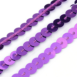 Umweltfreundliche Paillettenperlen aus Kunststoff&nbsp;PVC-Q092-6mm-12