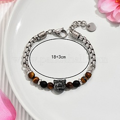 Armbänder aus natürlichen Tigeraugen-Perlen&nbsp;UD5541