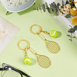 2 porte-clés pendentif tennis en alliage et plastique&nbsp;KEYC-SP00012