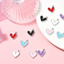 12pcs 6 couleurs rack placage alliage émail breloques&nbsp;ENAM-YW0004-94A