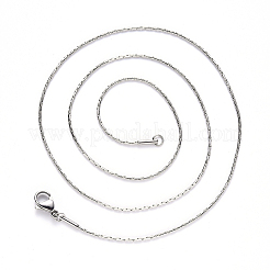 Collier à maillons Boston en acier inoxydable 304 anti-ternissement&nbsp;NJEW-S420-005B-P