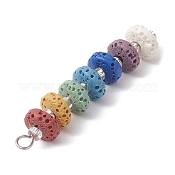 Chakra natürliche Lavagestein gefärbte Perlenanhänger&nbsp;PALLOY-JF02545-04