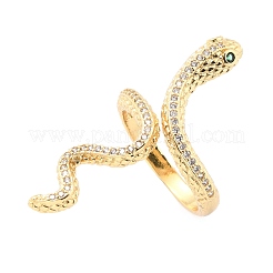 Micro ottone spianare anelli gemelli zirconi&nbsp;RJEW-F116-01G