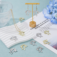 24 pièces 2 couleurs pendentifs en alliage de placage en rack&nbsp;FIND-DC0005-56