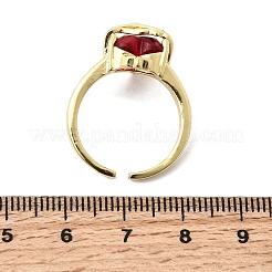 Offene Manschettenringe aus Messing mit Mikropavé und Zirkonia&nbsp;RJEW-P178-02A-G
