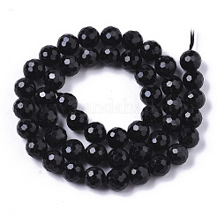 Natürliche schwarze Turmalin Perlen Stränge&nbsp;G-R460-006
