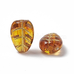 Perline acriliche intrecciate in metallo dorato&nbsp;OACR-H019-09