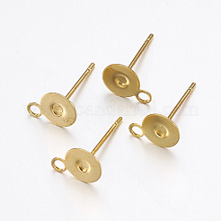 Messing Ohrstecker Zubehör&nbsp;X-KK-K225-02B-G